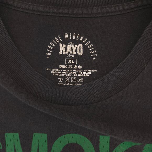 The Kayo Corp Smokin Super Chronic Crew Neck Graphic T Shirt Mens Size XL Black - Picture 3 of 9